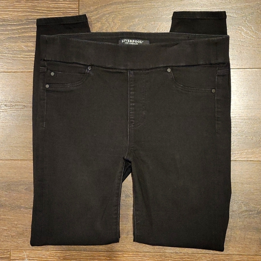 ❤LIVERPOOL JEANS COMPANY HIGH RISE PULL ON DENIM SKINNY LEGGING JEANS, 8 (29)
